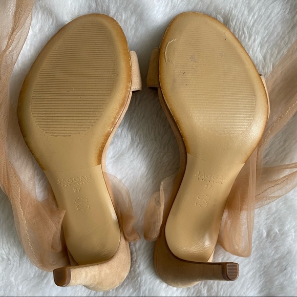 JAGGAR | Aura Suede Leather Lace Up Heels - Picture 10 of 16